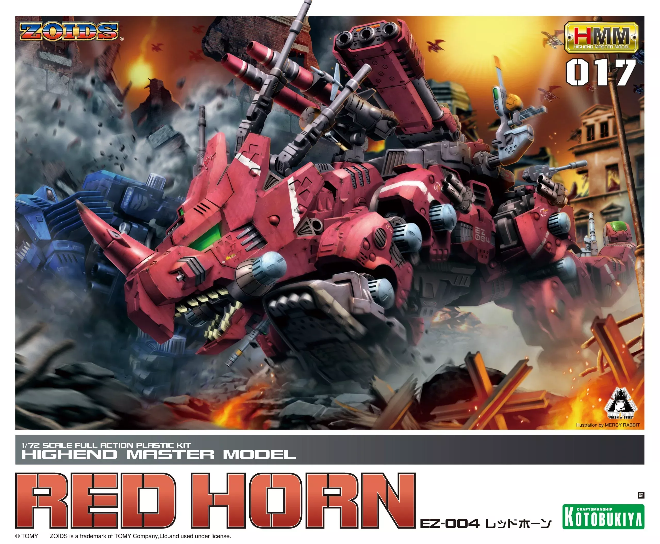 Kotobukiya ZOIDS EZ-004 Red Horn Plastic Kit 1/72 Scale