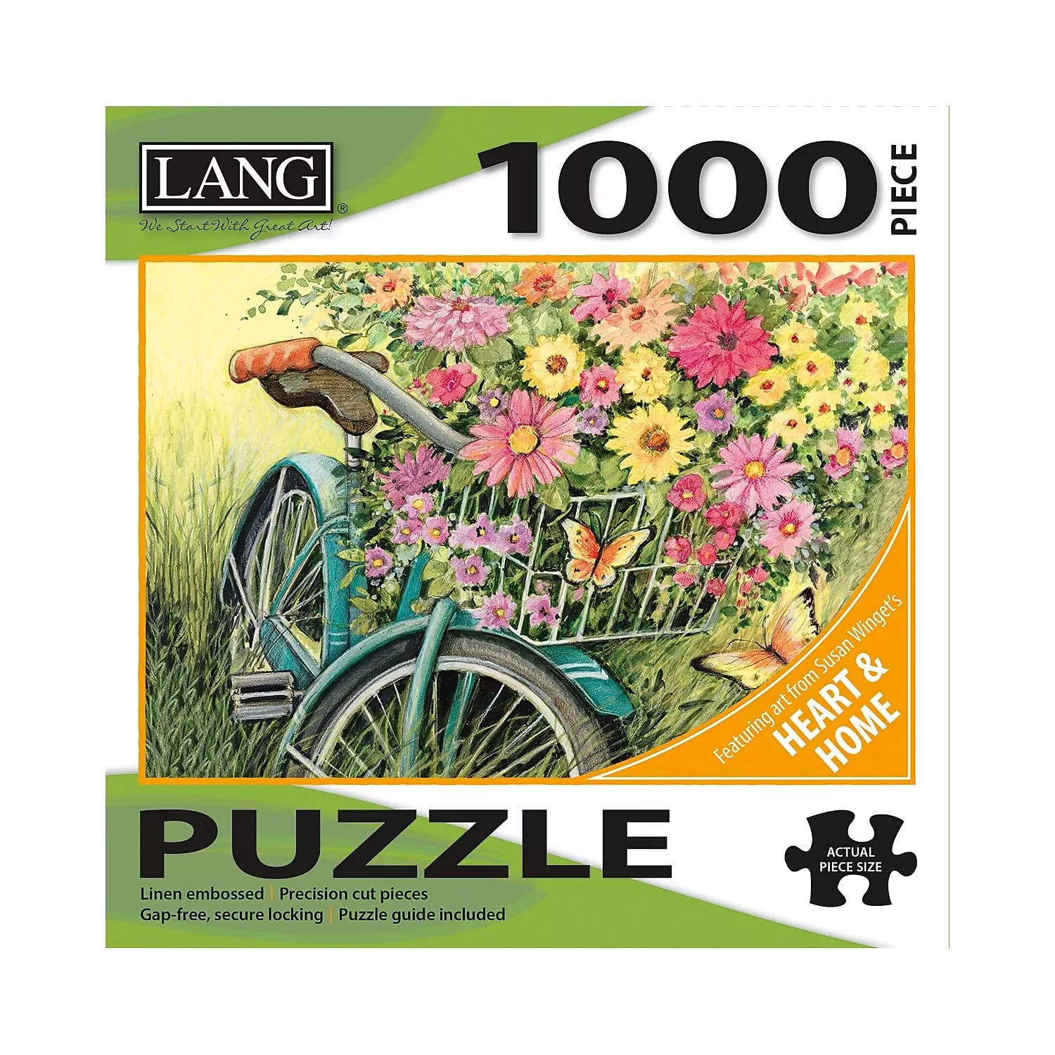 Lang 1000 Piece Jigsaw Puzzle Bicycle Bouquet 29 x 20"