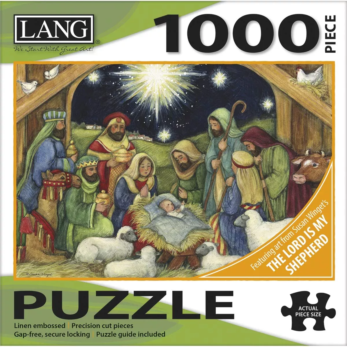 Lang 1000 Piece Nativity Jigsaw Puzzle with Art Print Guide