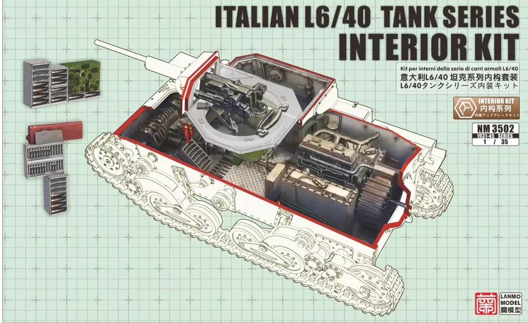 Lanmo Model NM3502 1/35 Internal Structure Kit Carro Armato L6/40