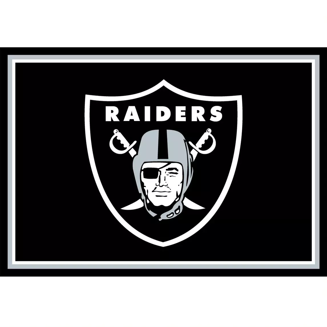 Las Vegas Raiders 3x4 Area Rug