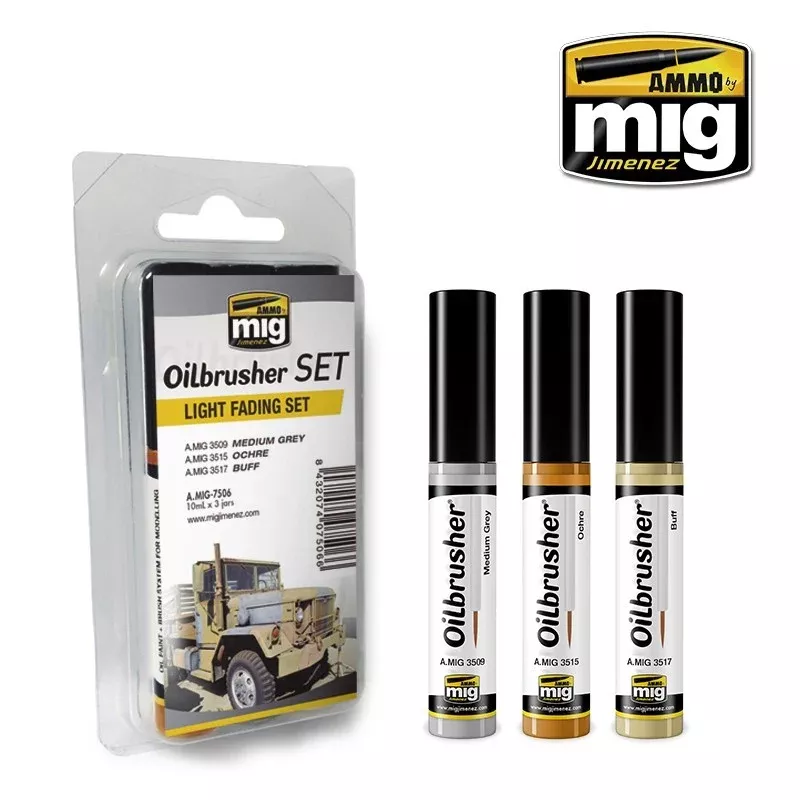 Light Fading Oilbrusher Paint Set (3 Col