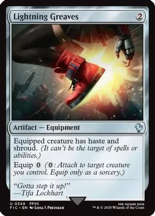 Lightning Greaves (Surge Foil) (FIC-349) [Commander: FINAL FANTASY] Foil
