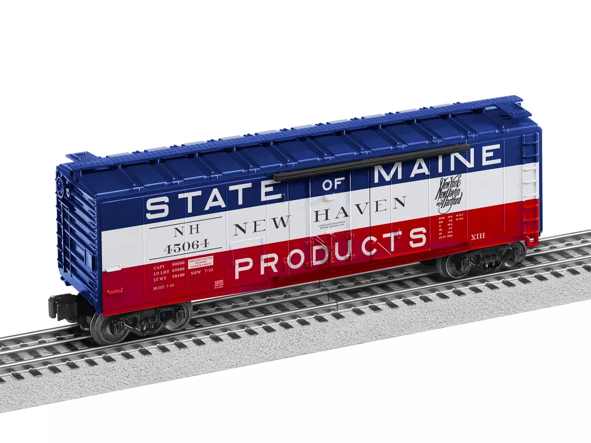 Lionel 2243292 Standard O Gauge Insulated Boxcar State of Main New Haven NH 45064