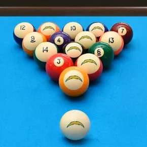 Los Angeles Chargers Retro Billiard Ball Sets