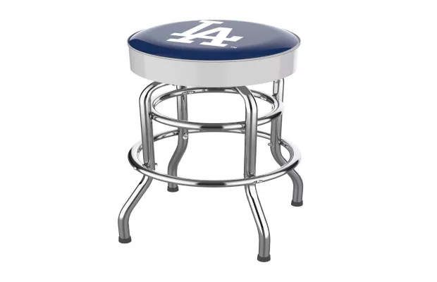Los Angeles Dodgers Chrome Bar Stool For Sale – Game Room Gorilla
