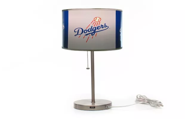 Los Angeles Dodgers Chrome Lamp For Sale – Game Room Gorilla