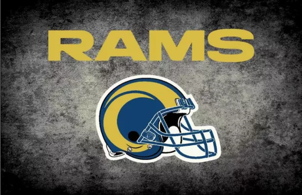 Los Angeles Rams Distressed Rug Multiple Sizes For Sale – Game Room Gorilla