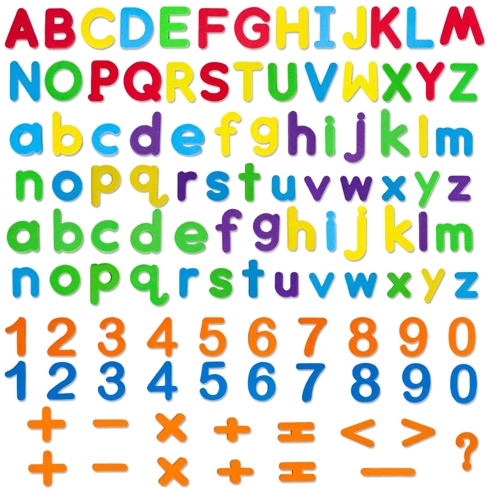LovesTown Magnetic Letters and Numbers Set, Colourful, 112PCS, Medium