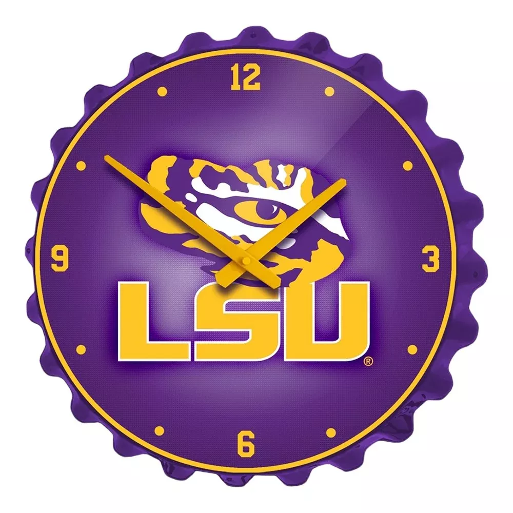 LSU Tigers: Bottle Cap Wall Clock