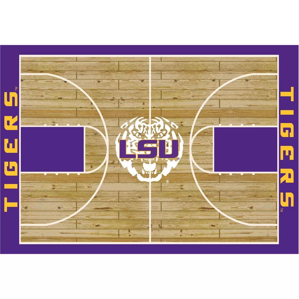 LSU Tigers Courtside Rug
