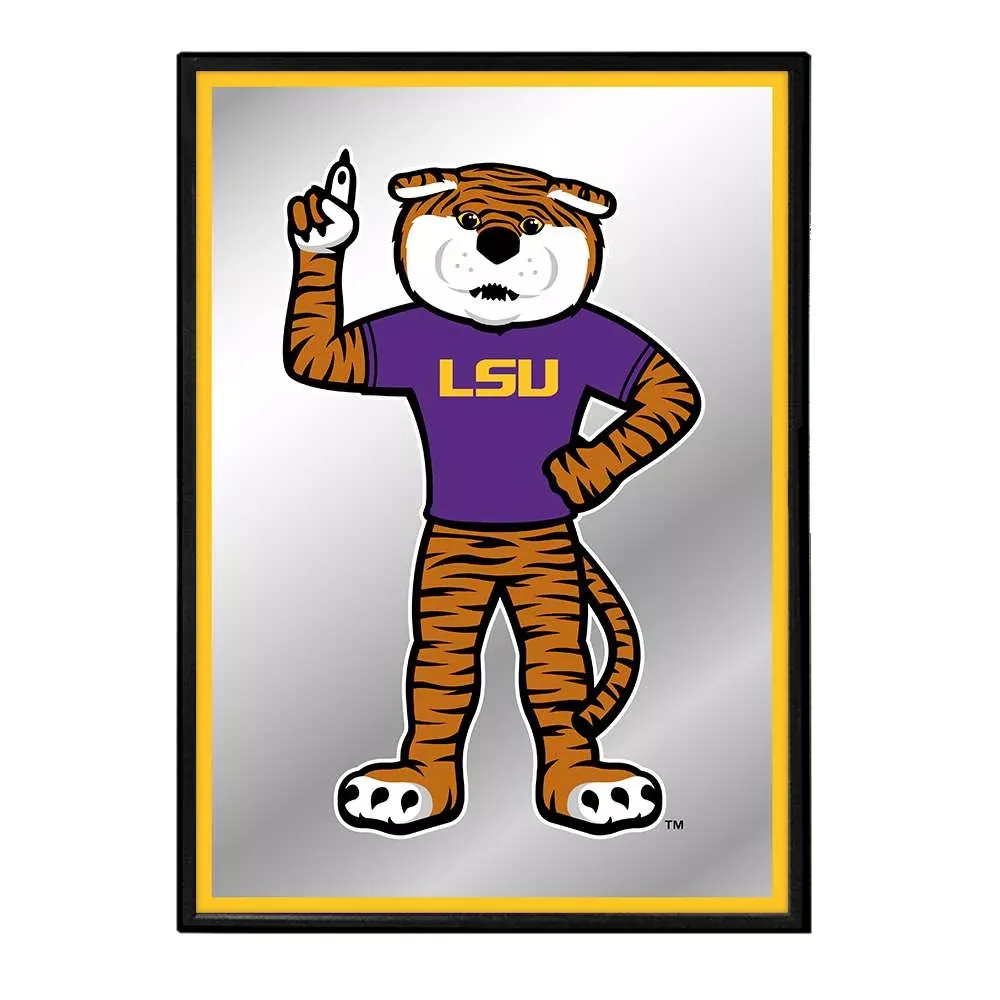 LSU Tigers: Mascot - Framed Mirrored Wall Sign