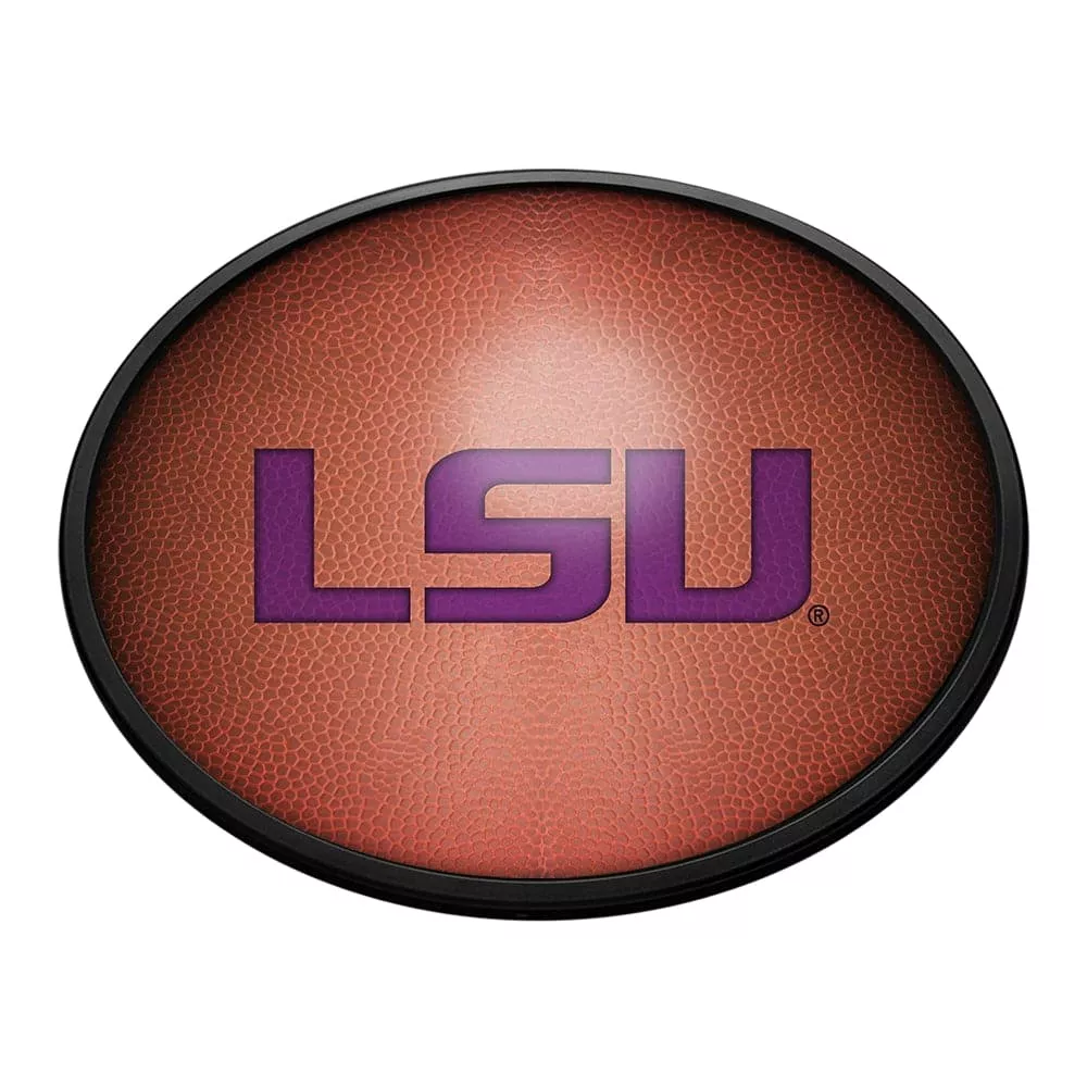LSU Tigers: Pigskin - Oval Slimline Lighted Wall Sign