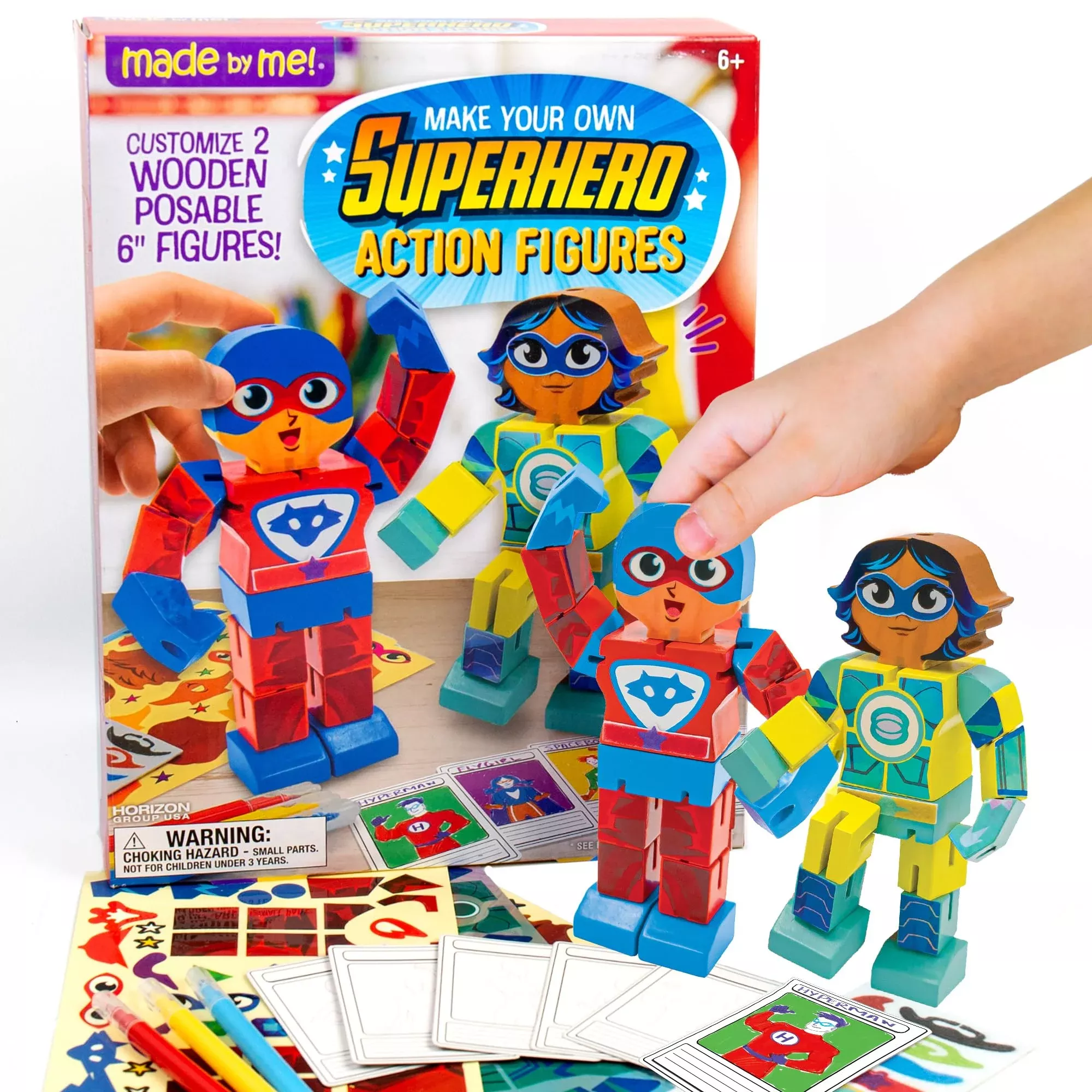 Made By Me Superhero Action Figures Arts & Crafts Kit, 6 inches, Multi