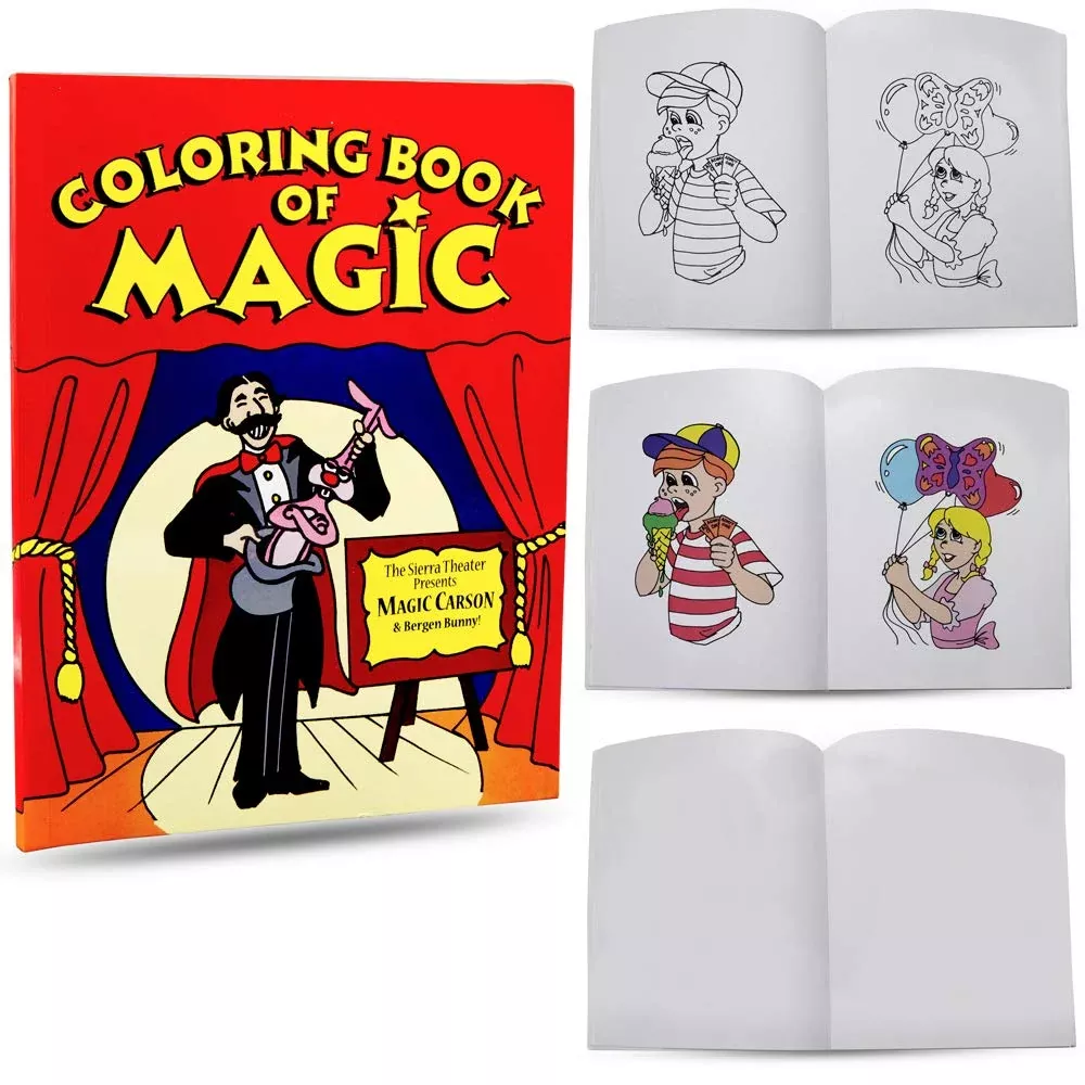 Magic Makers Coloring Book - Easy Magic Trick - 11 x 8.5 in - Red