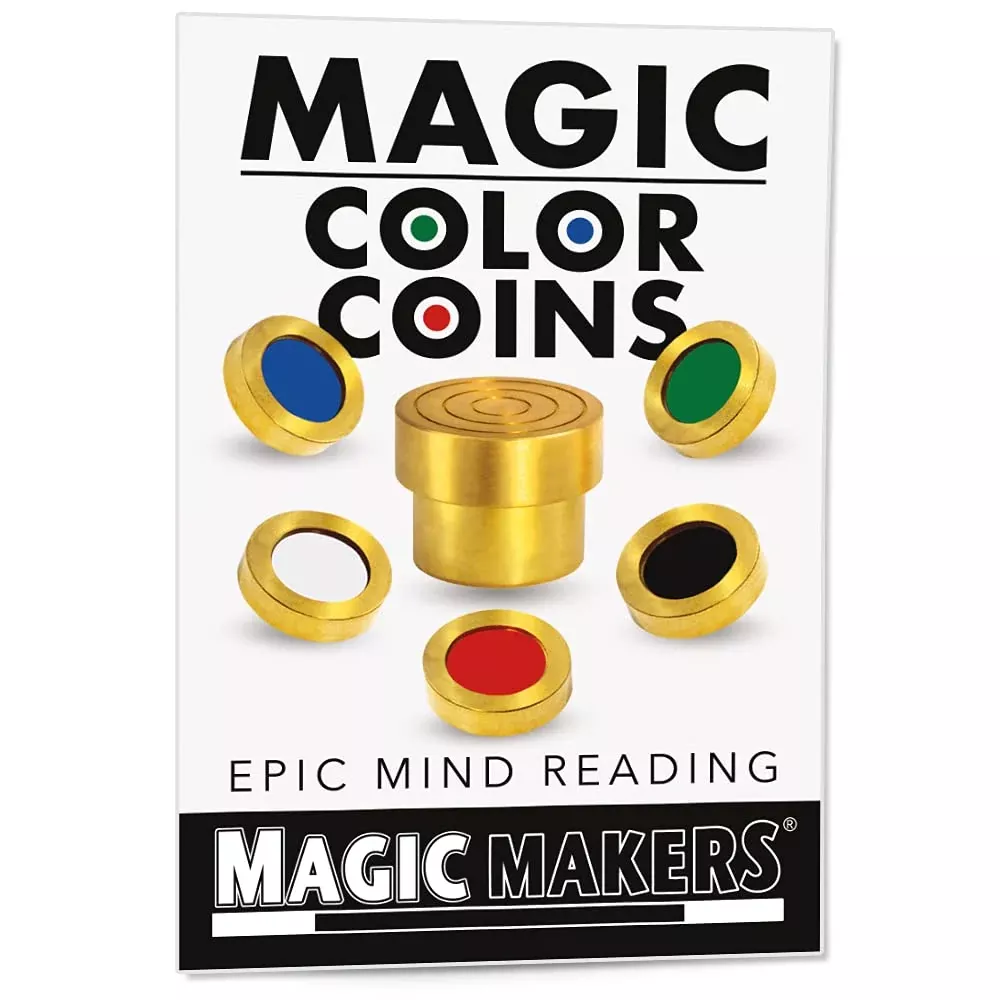 Magic Makers Mind Reading Magic Trick with Gold Container and Chips