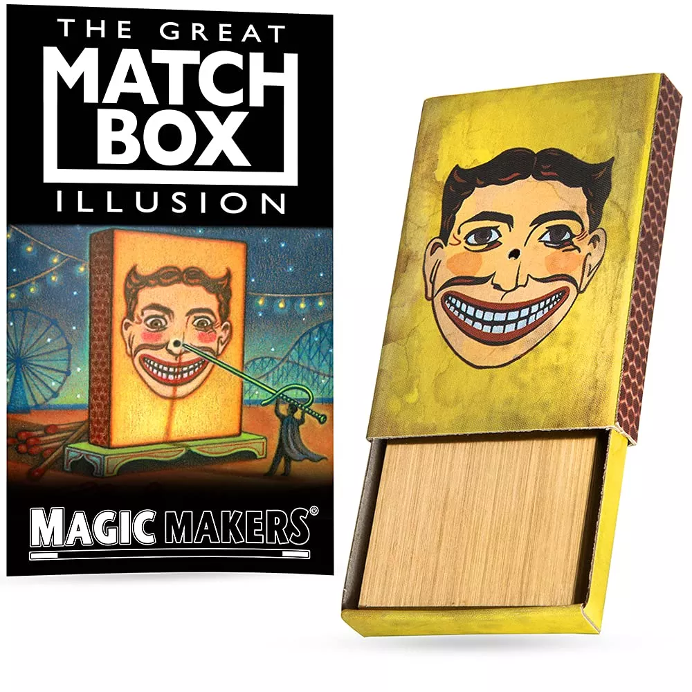 Magic Makers Self-Working Toothpick Matchbox Trick, Yellow Size