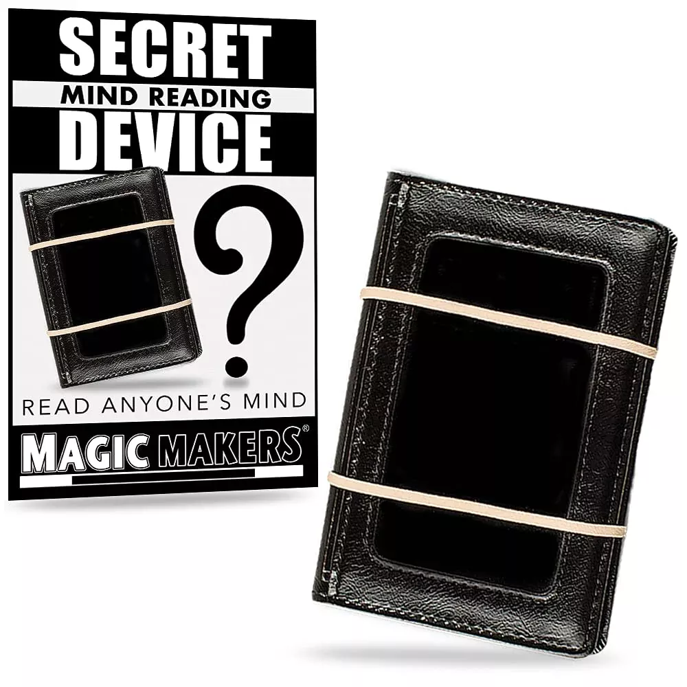 Magic Makers Thought Transmitter Wallet - Black Leather, 5 x 0.5 x