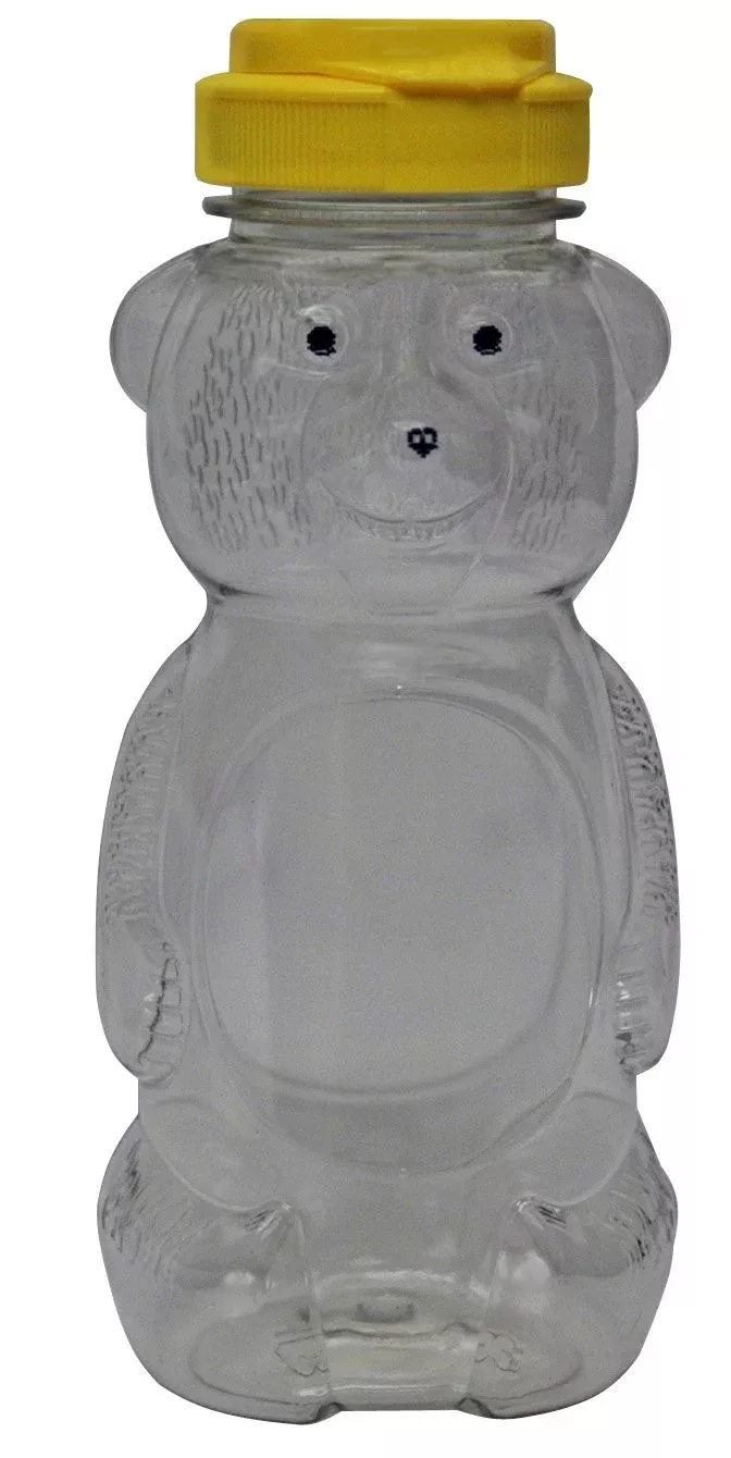 Mann Lake Honey Squeeze Bear 12-Ounce Clear/Yellow 24-Pack