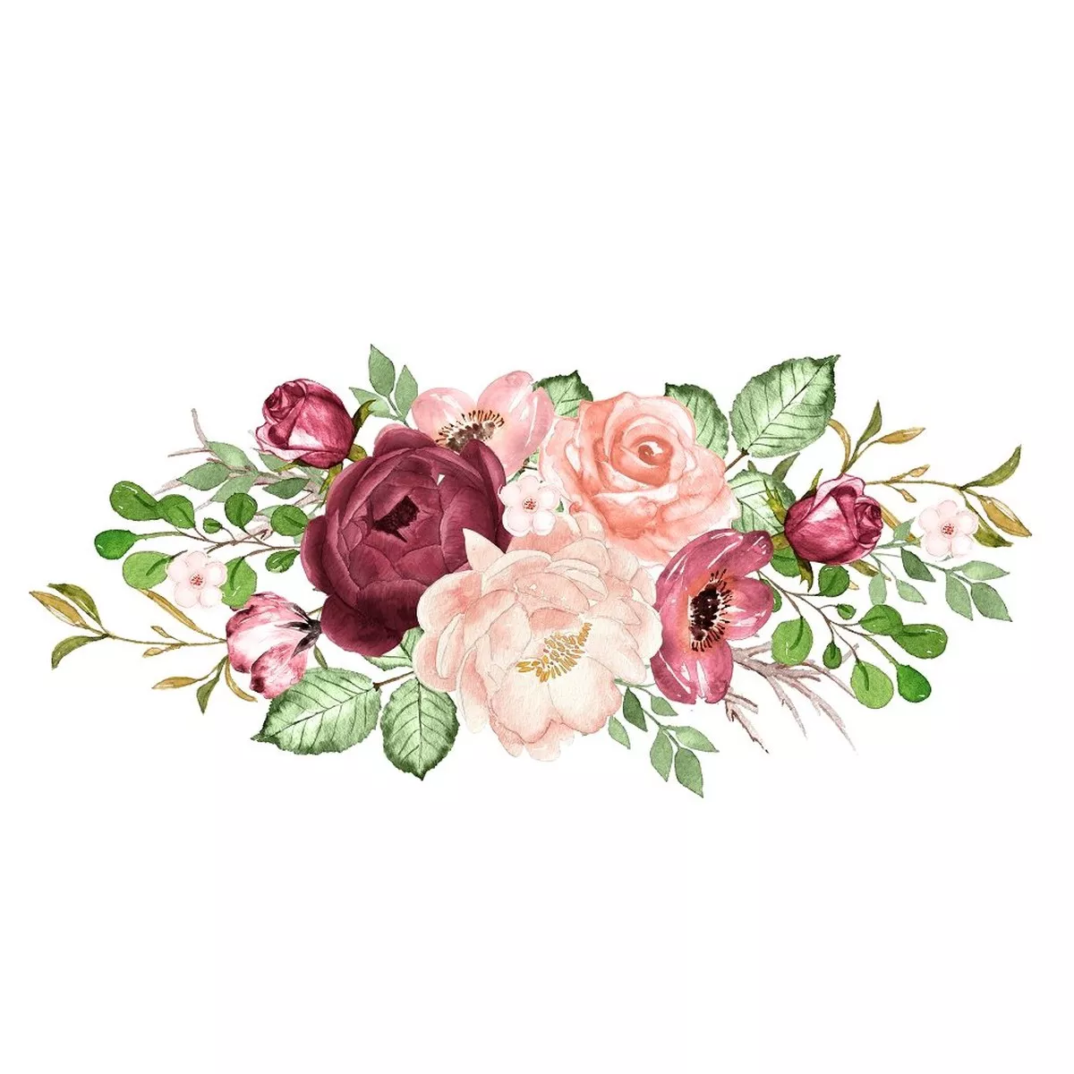 Marsala Arrangement 1 Fabric Panel