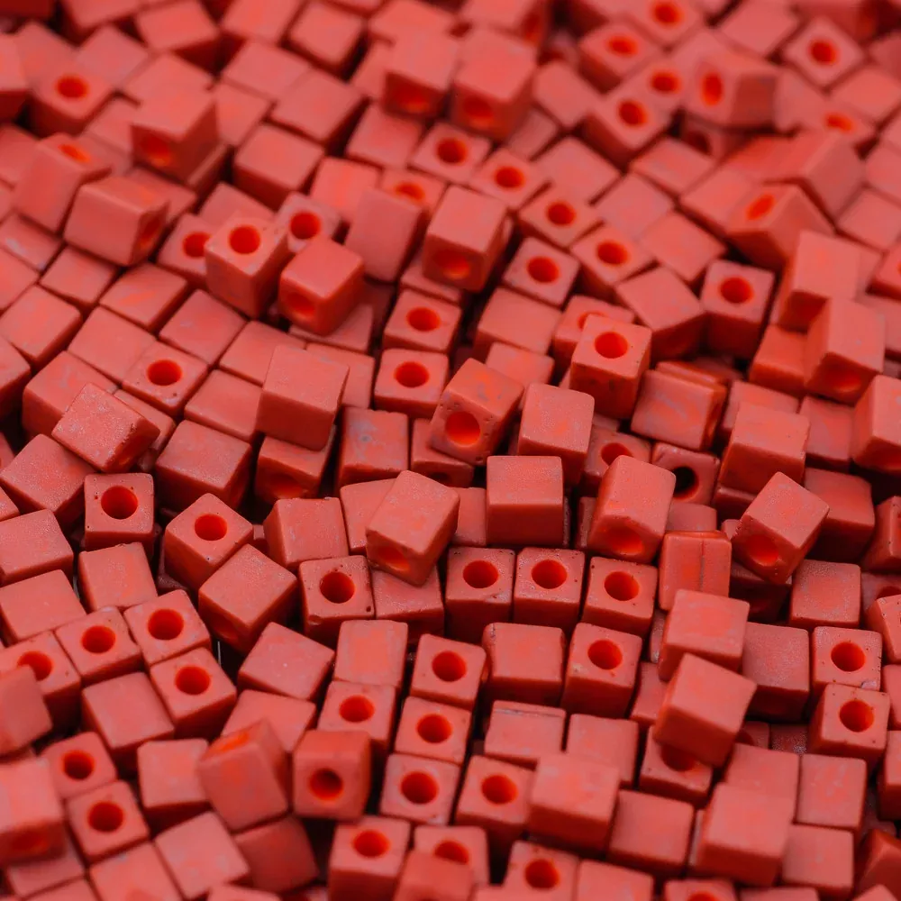 Matte Opaque Terra Cotta Miyuki Cube Bead