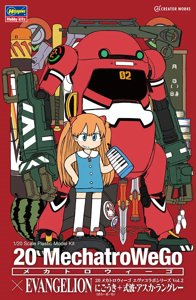 MechatroWeGo: EVA Collaboration Vol1 Unit-02 + Asuka Langley Plastic Model 1/20