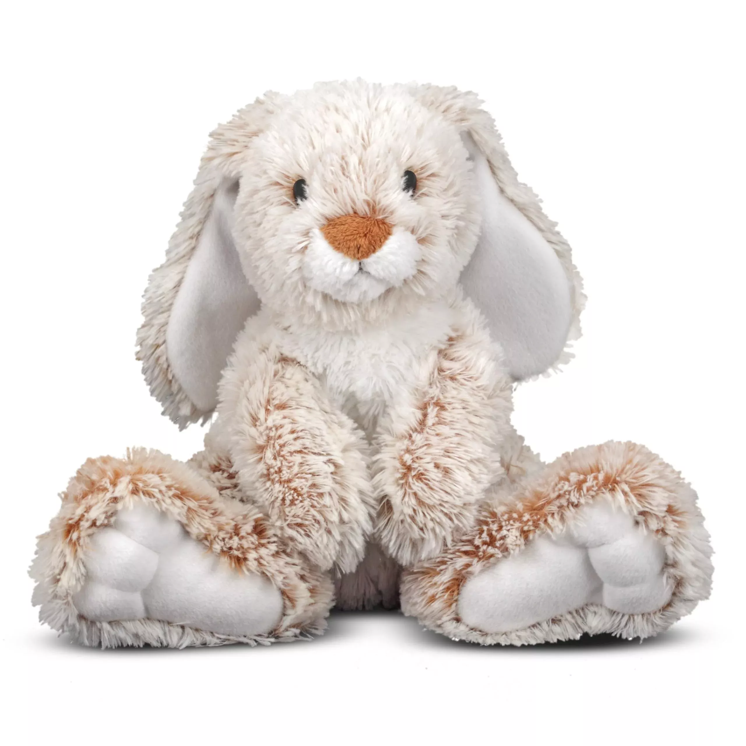 Melissa & Doug Burrow Bunny Plush Toy 9-Inch Gray Multi Color