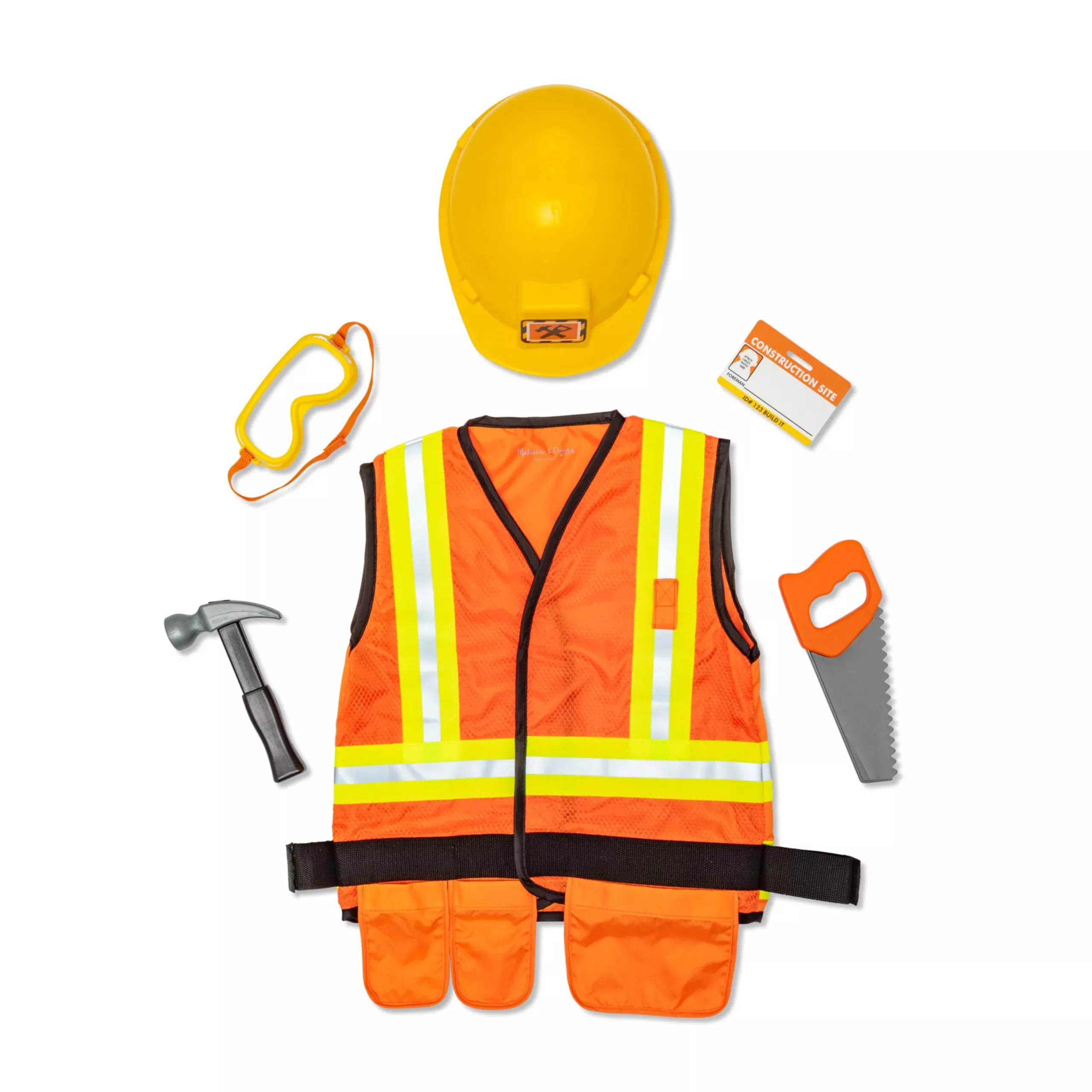 Melissa & Doug Construction Worker Role Play Set, 3-6 Years, Multicolor