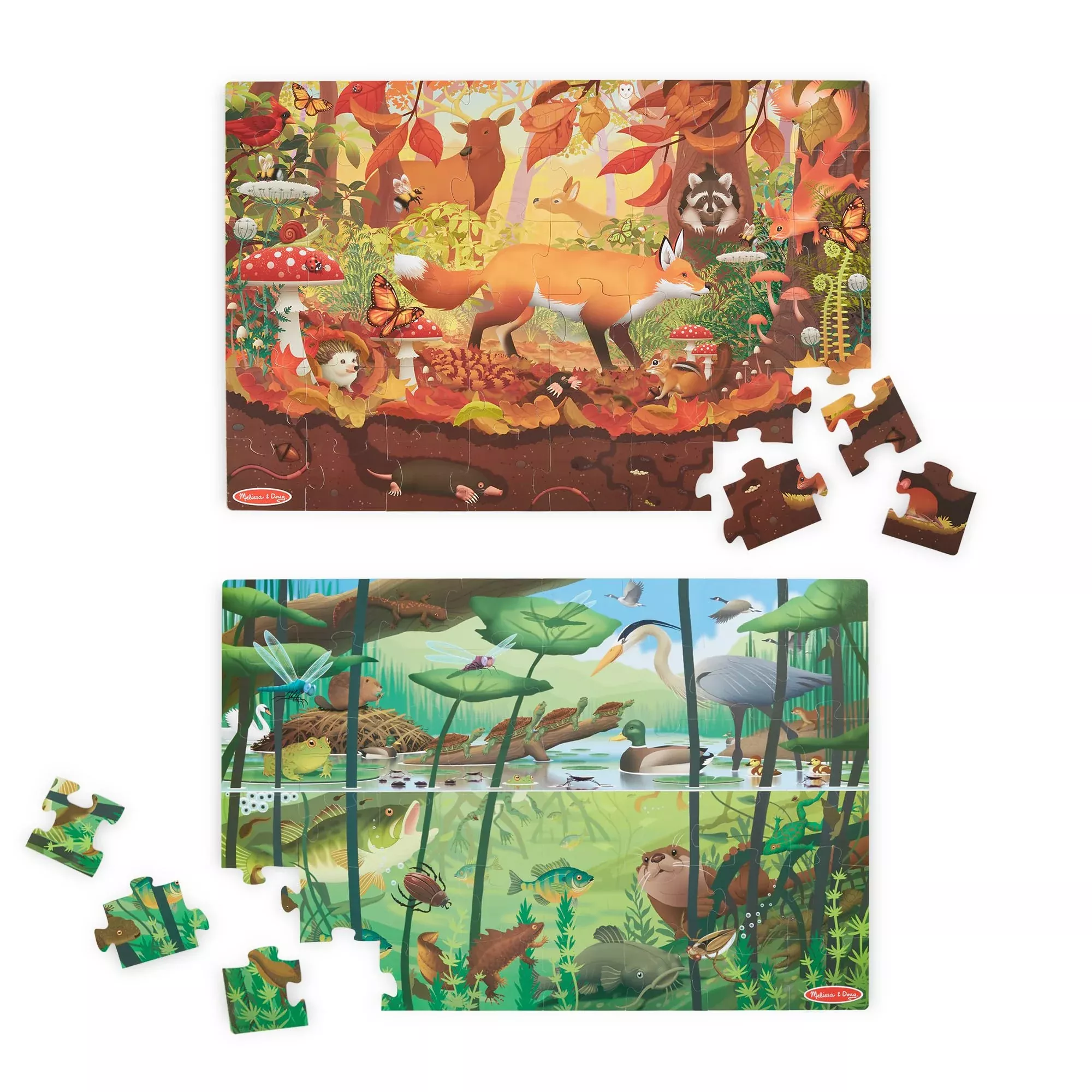 Melissa & Doug Double-Sided Seek & Find Puzzle - Fsc Certified
