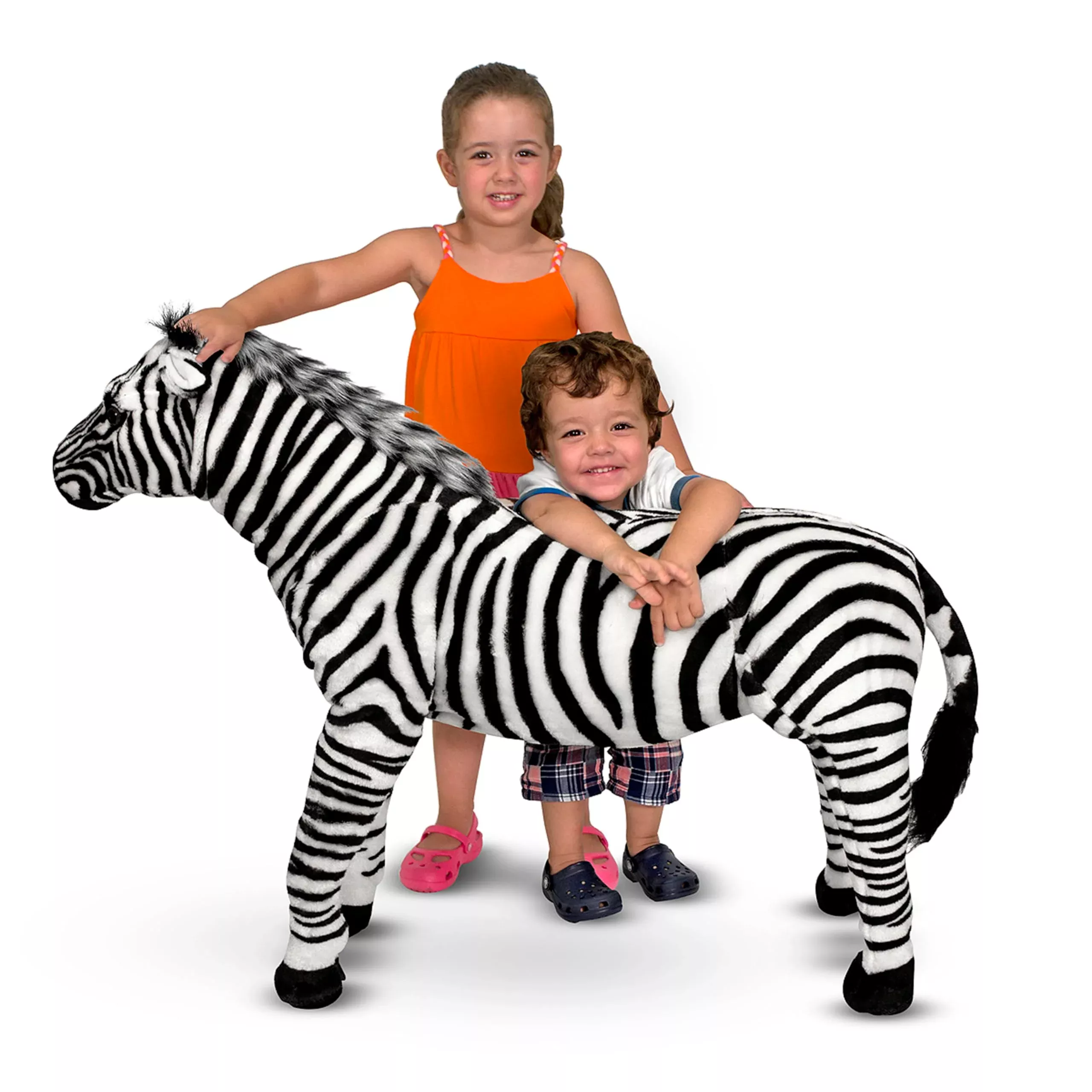 Melissa & Doug Giant Plush Zebra Stuffed Animal, Black, 36 Inches