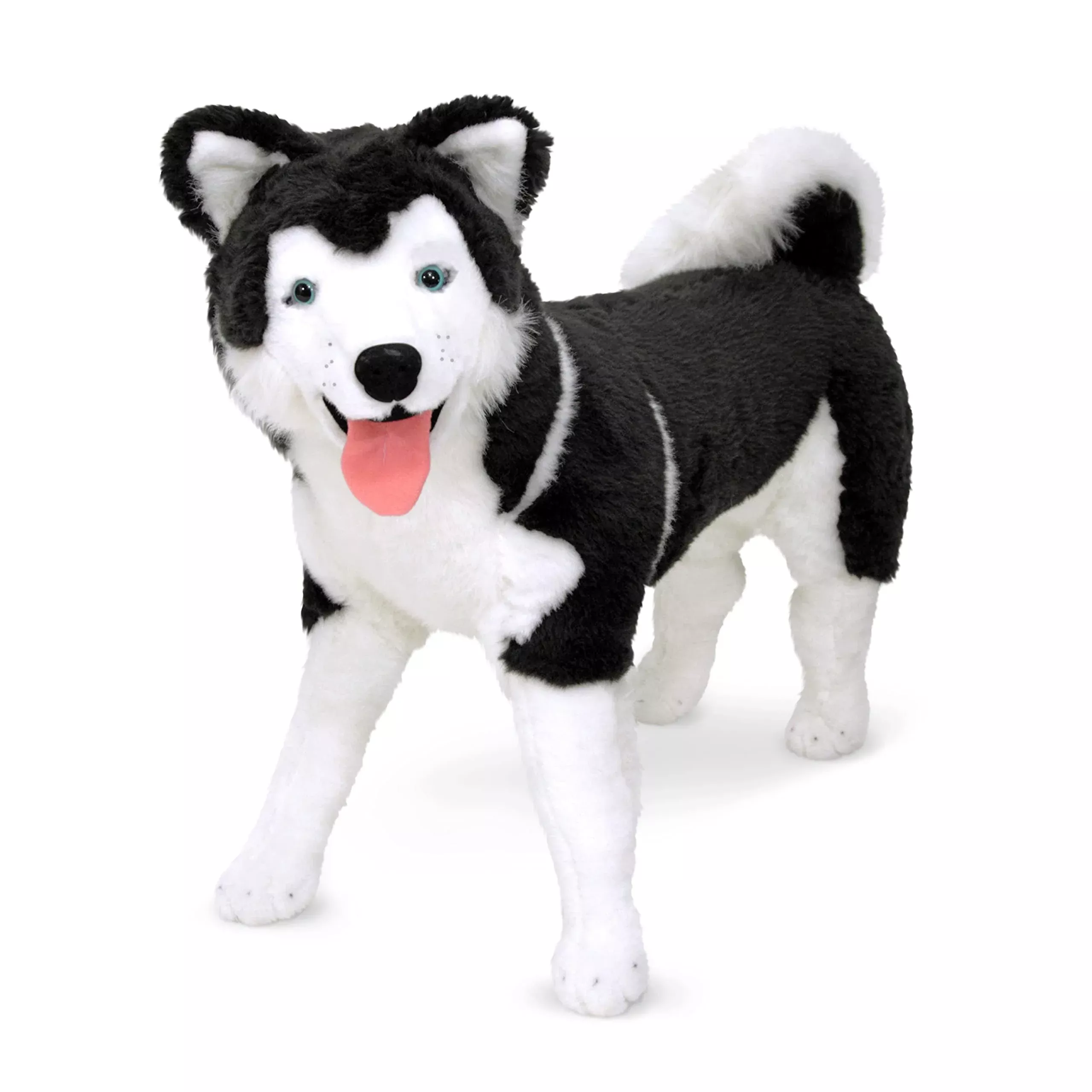 Melissa & Doug Lifelike Plush Husky Toy 30" Multi-color