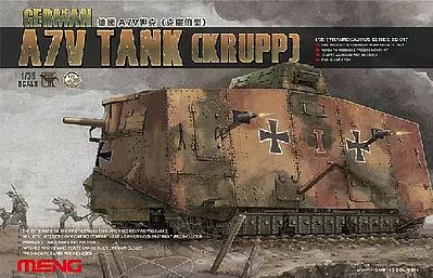 Meng Model TS-017 1/35 A7V (Krupp) German Tank Kit