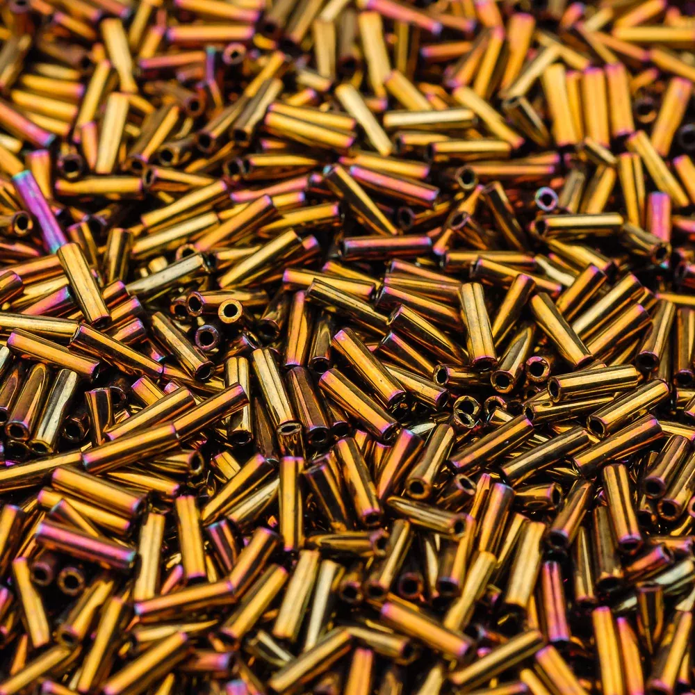 Metallic Gold Iris Miyuki Bugle Bead