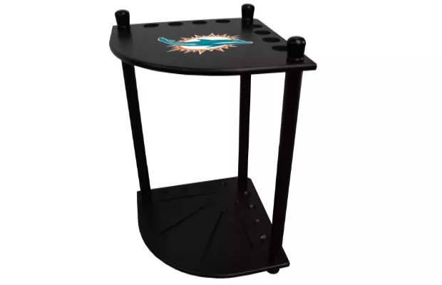 Miami Dolphins Corner Cue Rack For Sale – Game Room Gorilla
