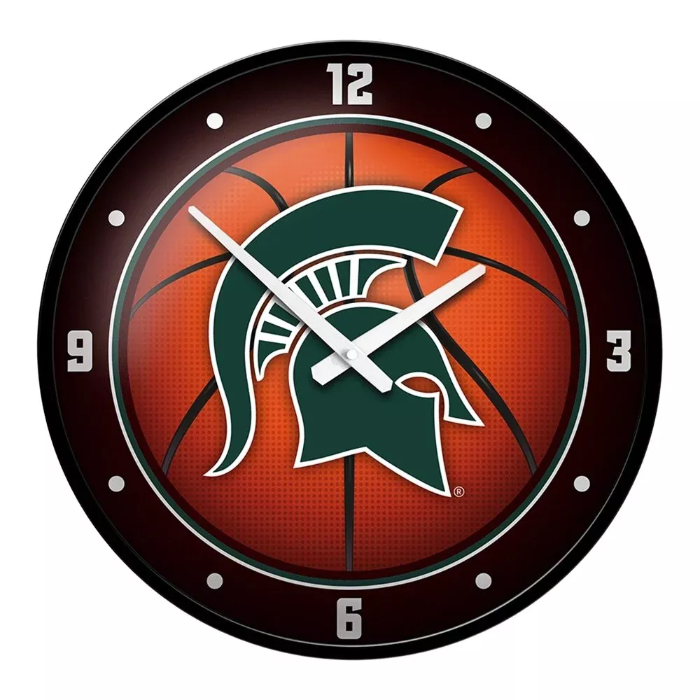 Michigan State Spartans: Basketball - Modern Disc Wall Clock