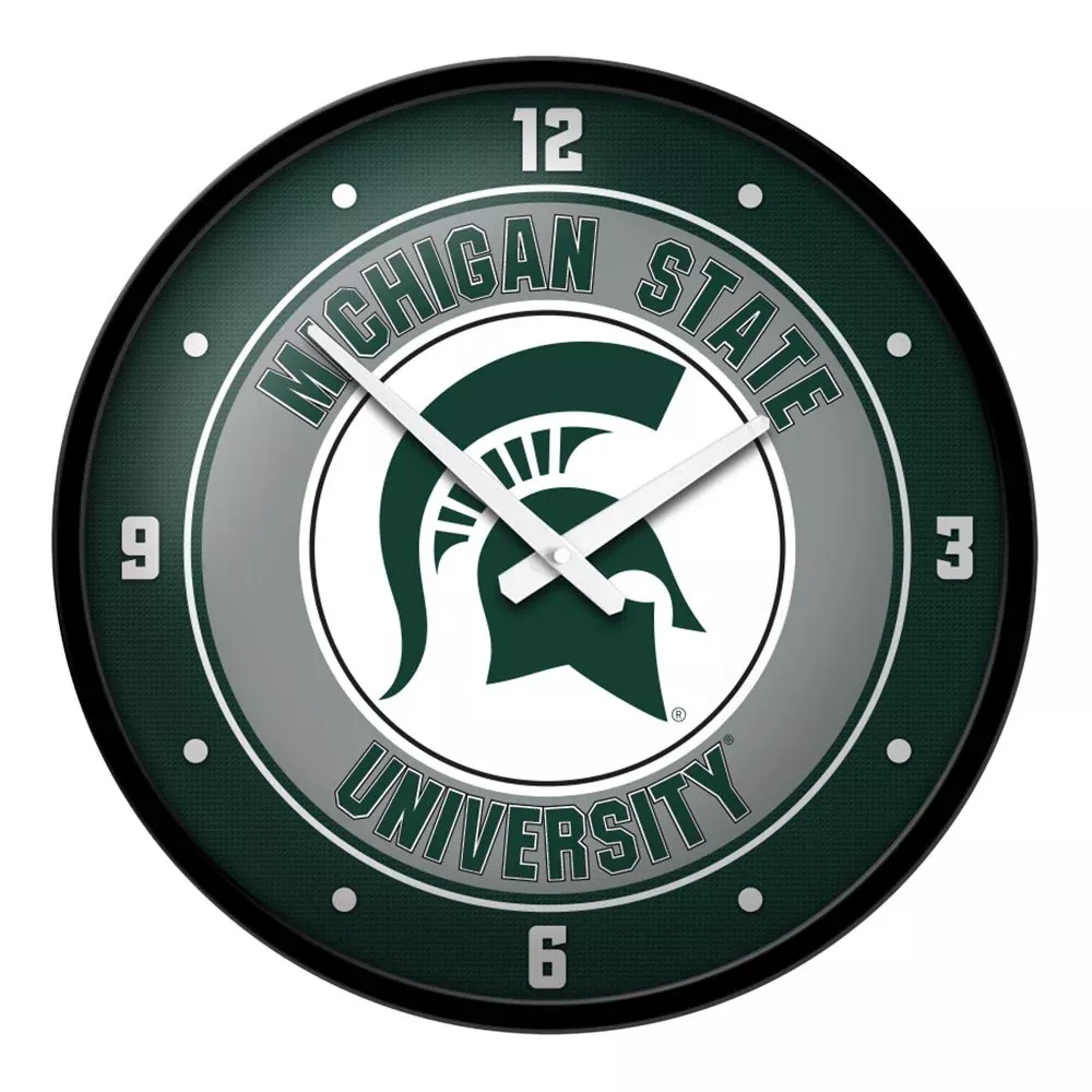 Michigan State Spartans: Modern Disc Wall Clock