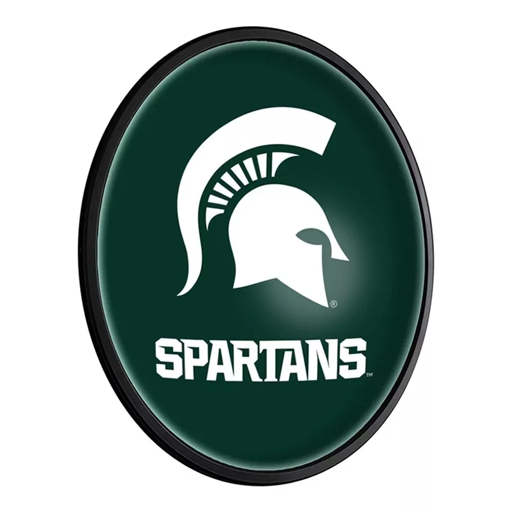 Michigan State Spartans: Oval Slimline Lighted Wall Sign