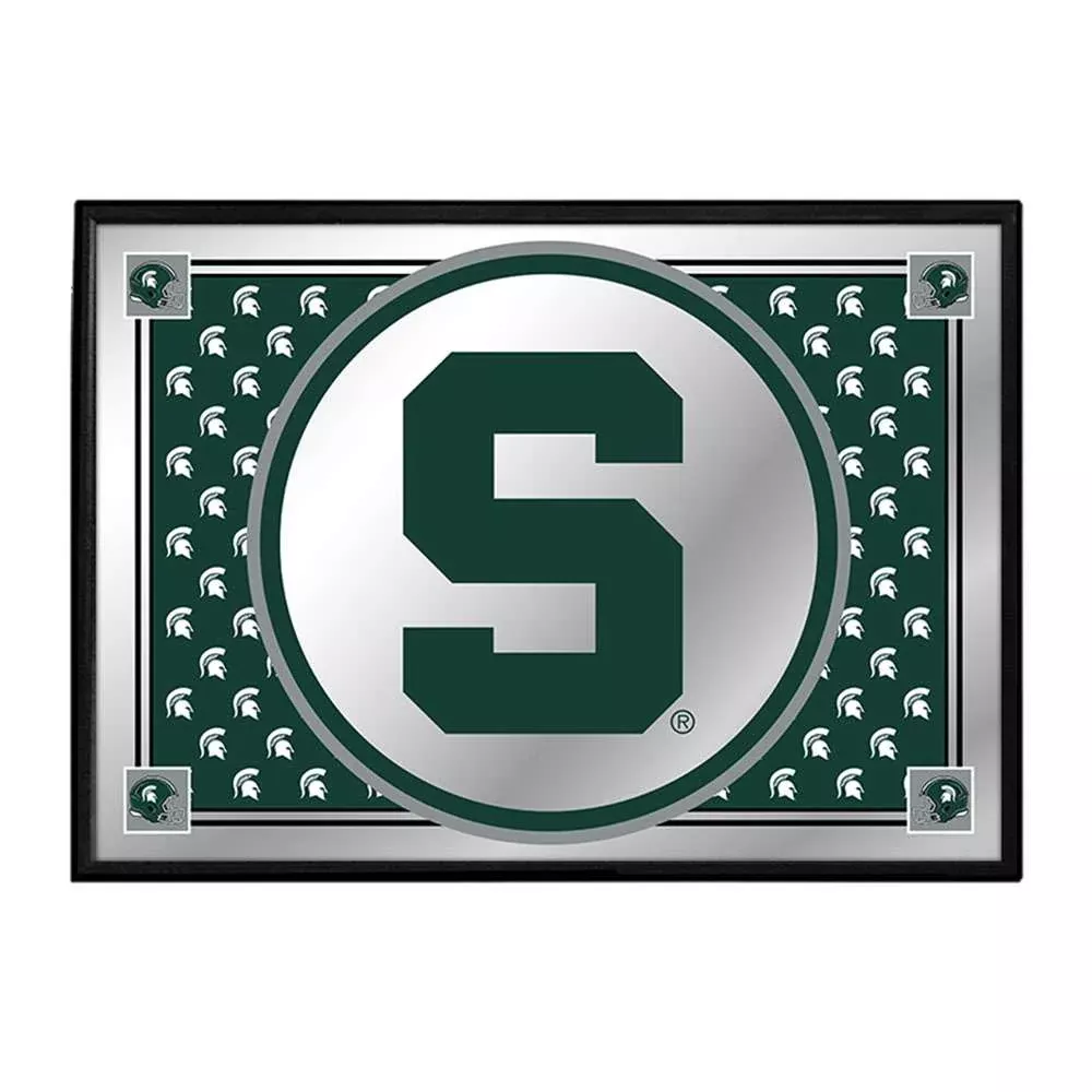Michigan State Spartans: Team Spirit - Framed Mirrored Wall Sign