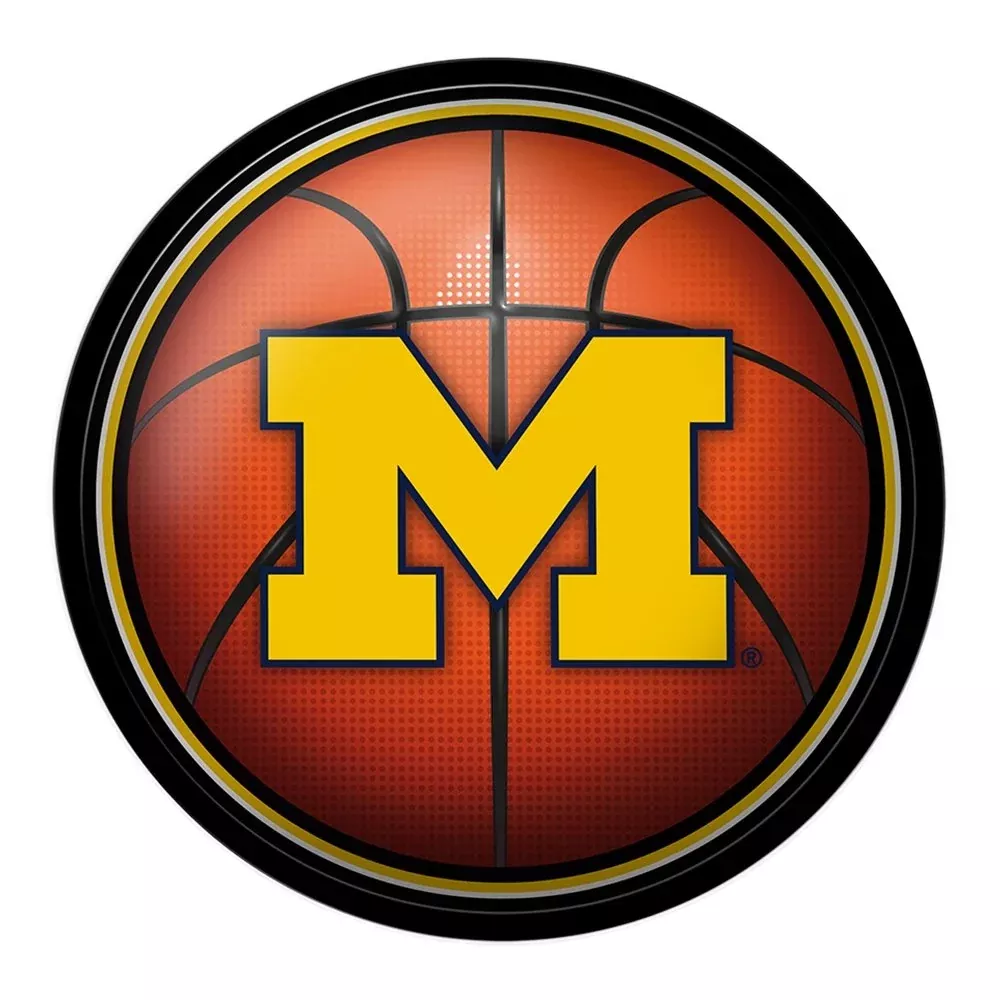 Michigan Wolverines: Basketball - Modern Disc Wall Sign