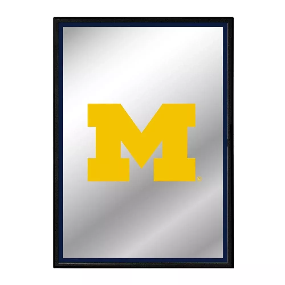 Michigan Wolverines: Block M - Framed Mirrored Wall Sign