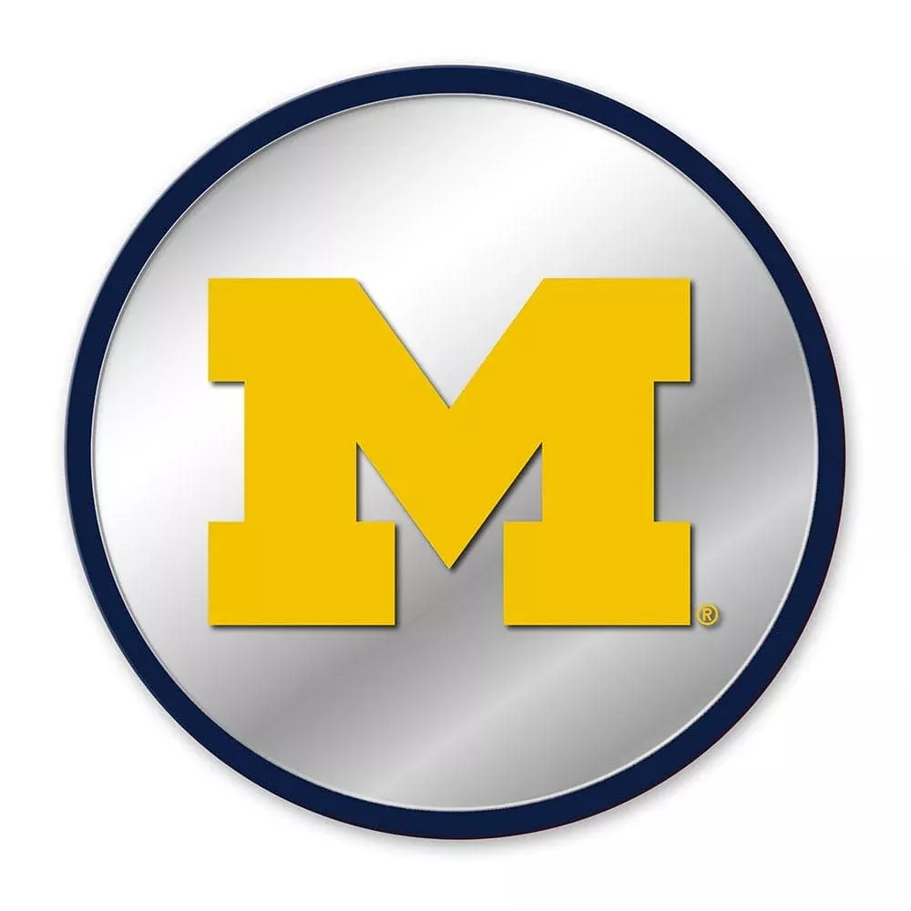 Michigan Wolverines: Modern Disc Mirrored Wall Sign