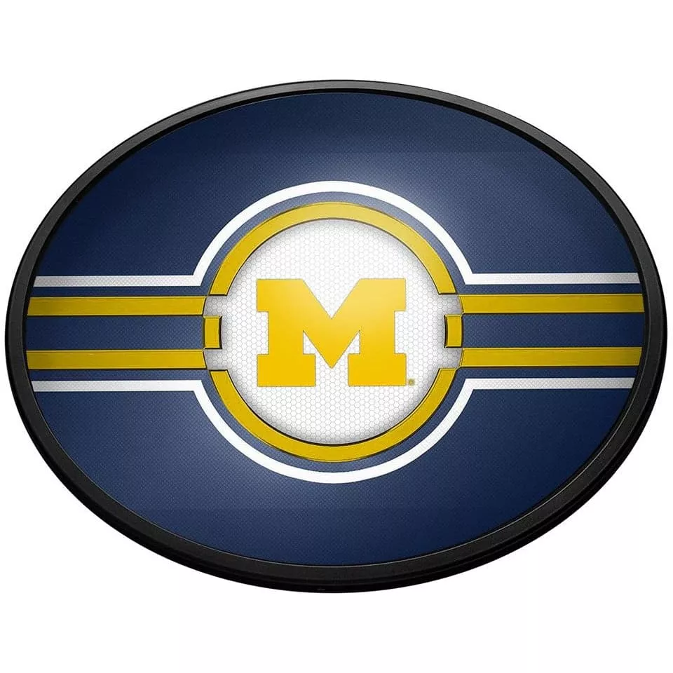 Michigan Wolverines: Oval Slimline Lighted Wall Sign