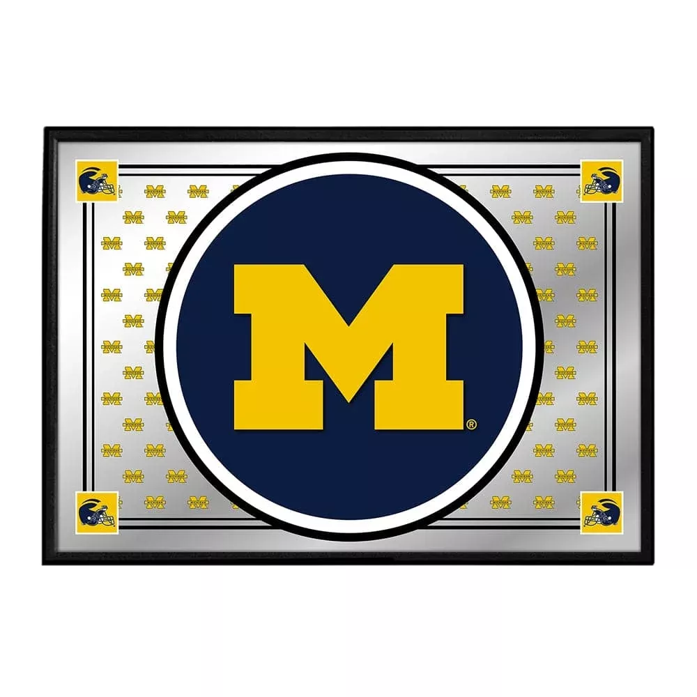 Michigan Wolverines: Team Spirit - Framed Mirrored Wall Sign