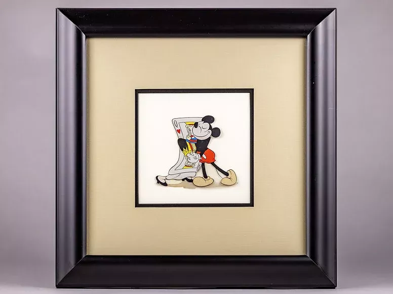 Mickey Mouse Thru the Mirror Production Cel 1936 Disney