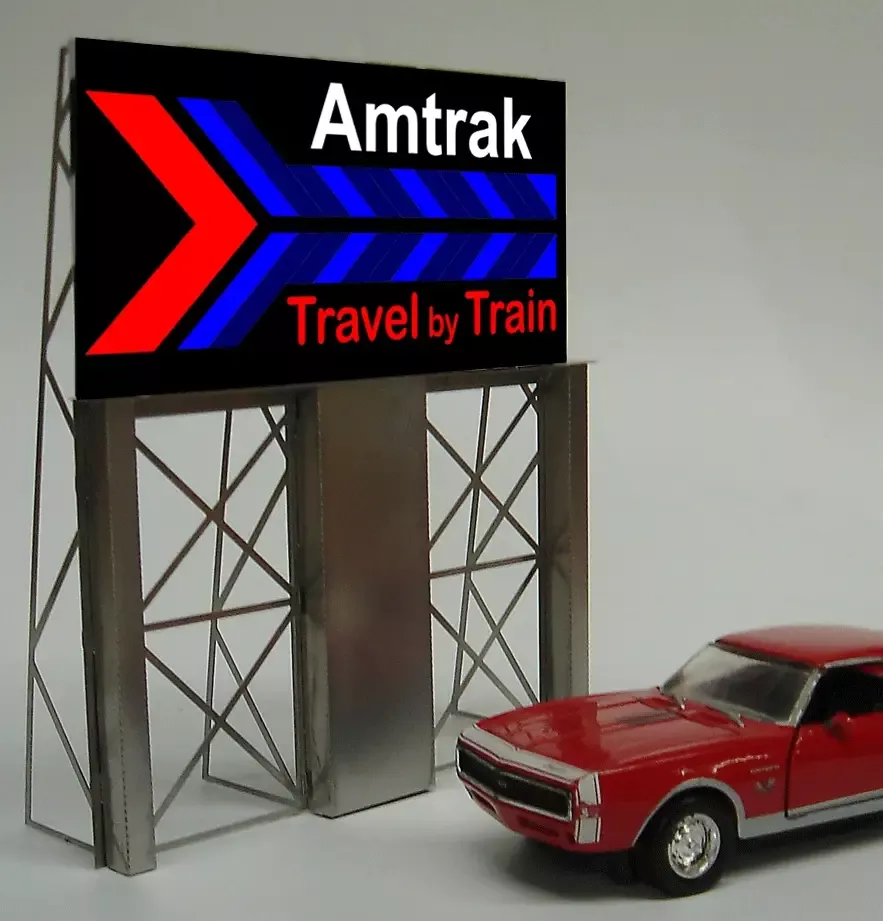 Micro Structures 8281 Amtrak Travel by Train Animated Billboard