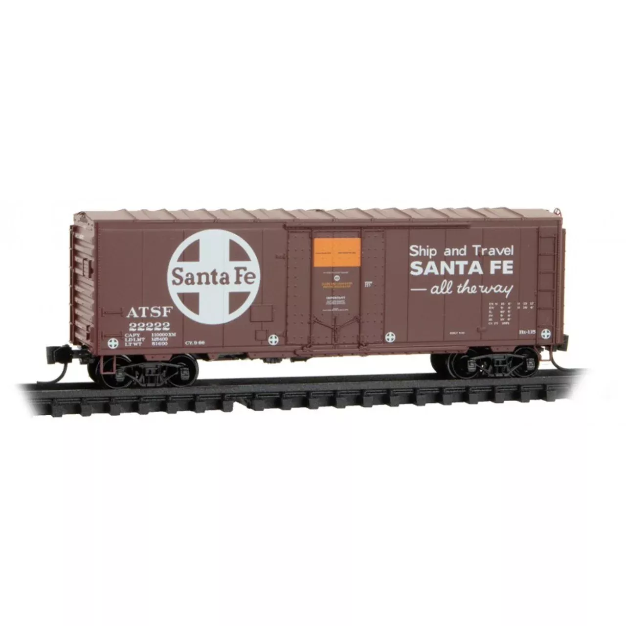 Micro Trains N Scale 40' Standard Boxcar Plug Door Atchison, Topeka an