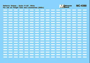 Microscale 4390 Mini-Cal Data Reflector Stripes White