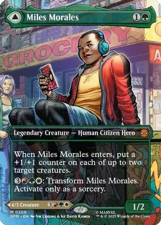 Miles Morales (SPM-200) (Borderless) [Marvel's Spider-Man] Foil