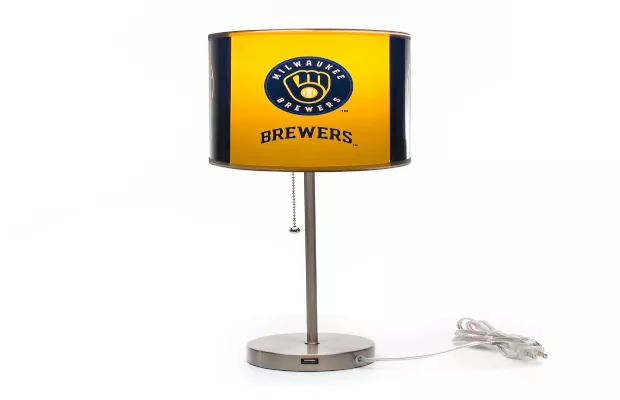 Milwaukee Brewers Chrome Lamp For Sale – Game Room Gorilla