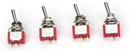 Miniatronics 36-200-04 SPST Toggle Switch 4 Pack